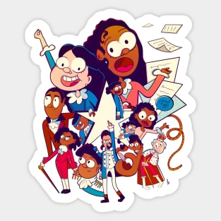 Hamilton as a Cartoon Sticker